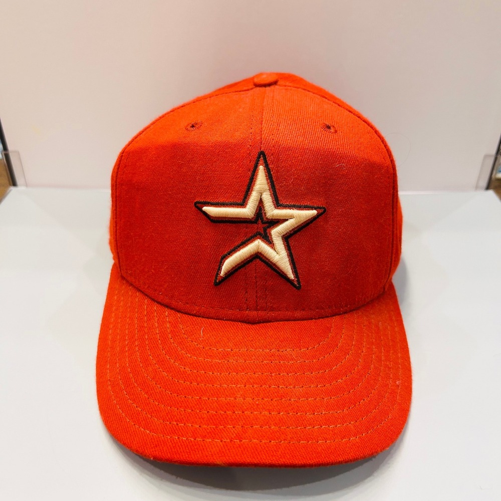 New Era Houston Astros Hat Mens 7 3/8 Red 59FIFTY Authentic Collection Star Logo